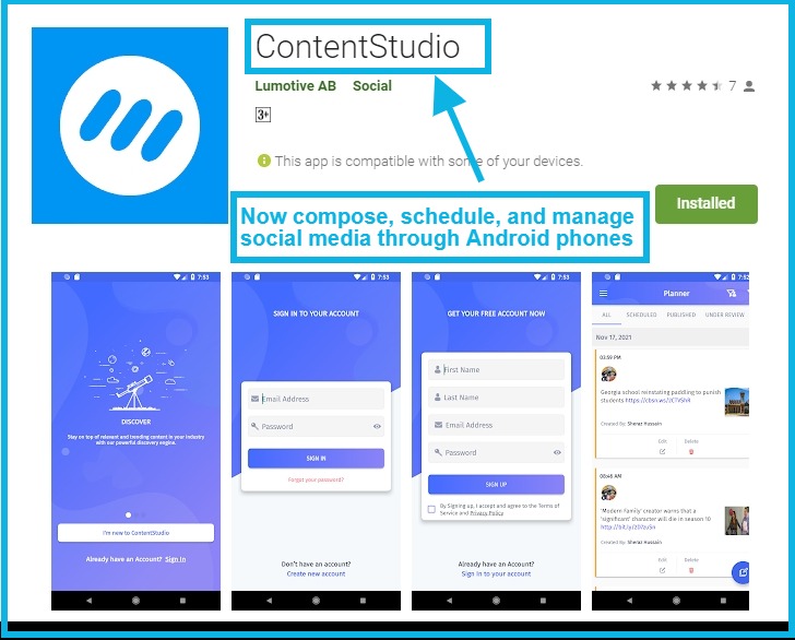 content discovery app - ContentStudio 