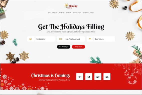 give festive look to your website
