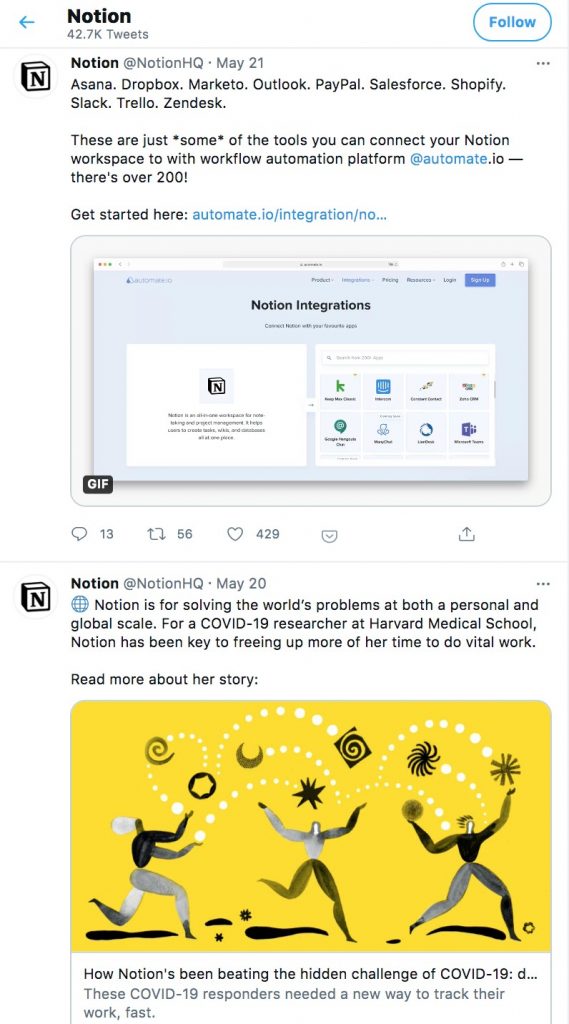 Notion-Best Time To Post on twitter