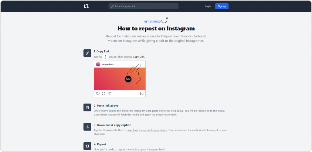 repost-Instagram marketing tool