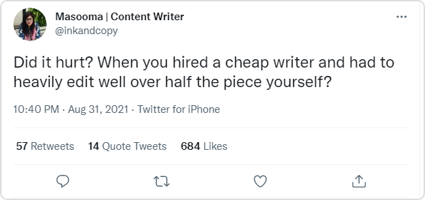 Content Writing meme on twitter