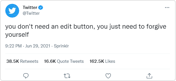 Twitter Marketing edit button