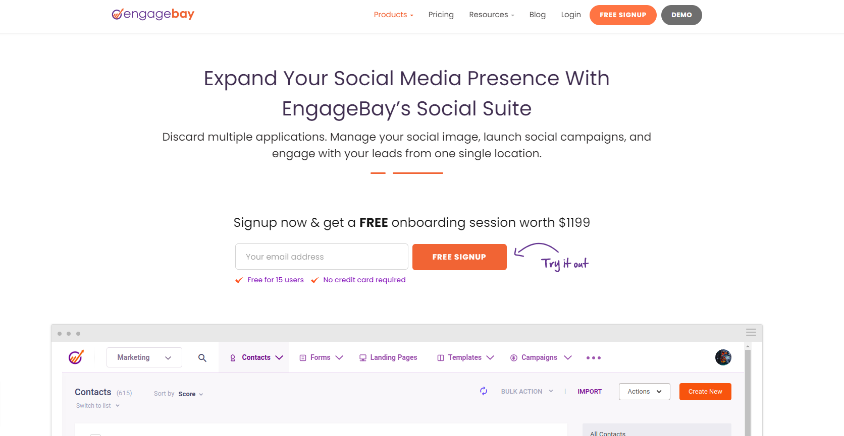 engagebay social media management tool