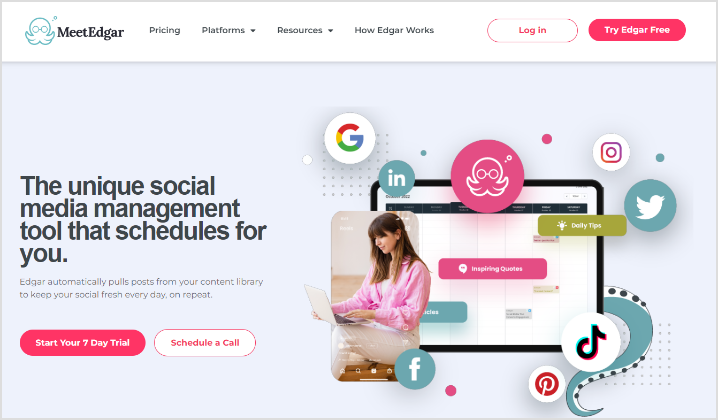 meetedgar social media management tool