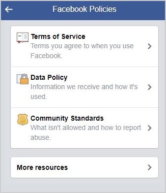 Facebook Policies