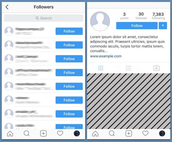 Instagram fake followers
