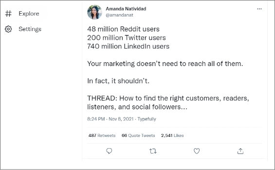 thread about reaching target audience