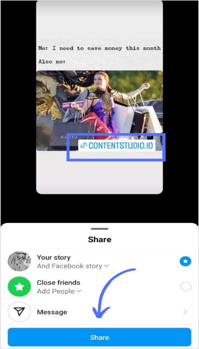 -share-link-to Instagram-story-