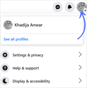 click Profile icon