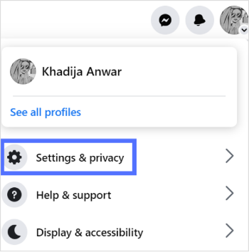click settings and privacy