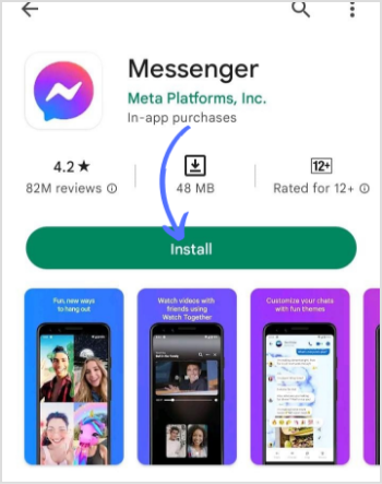 Reinstall Messenger app