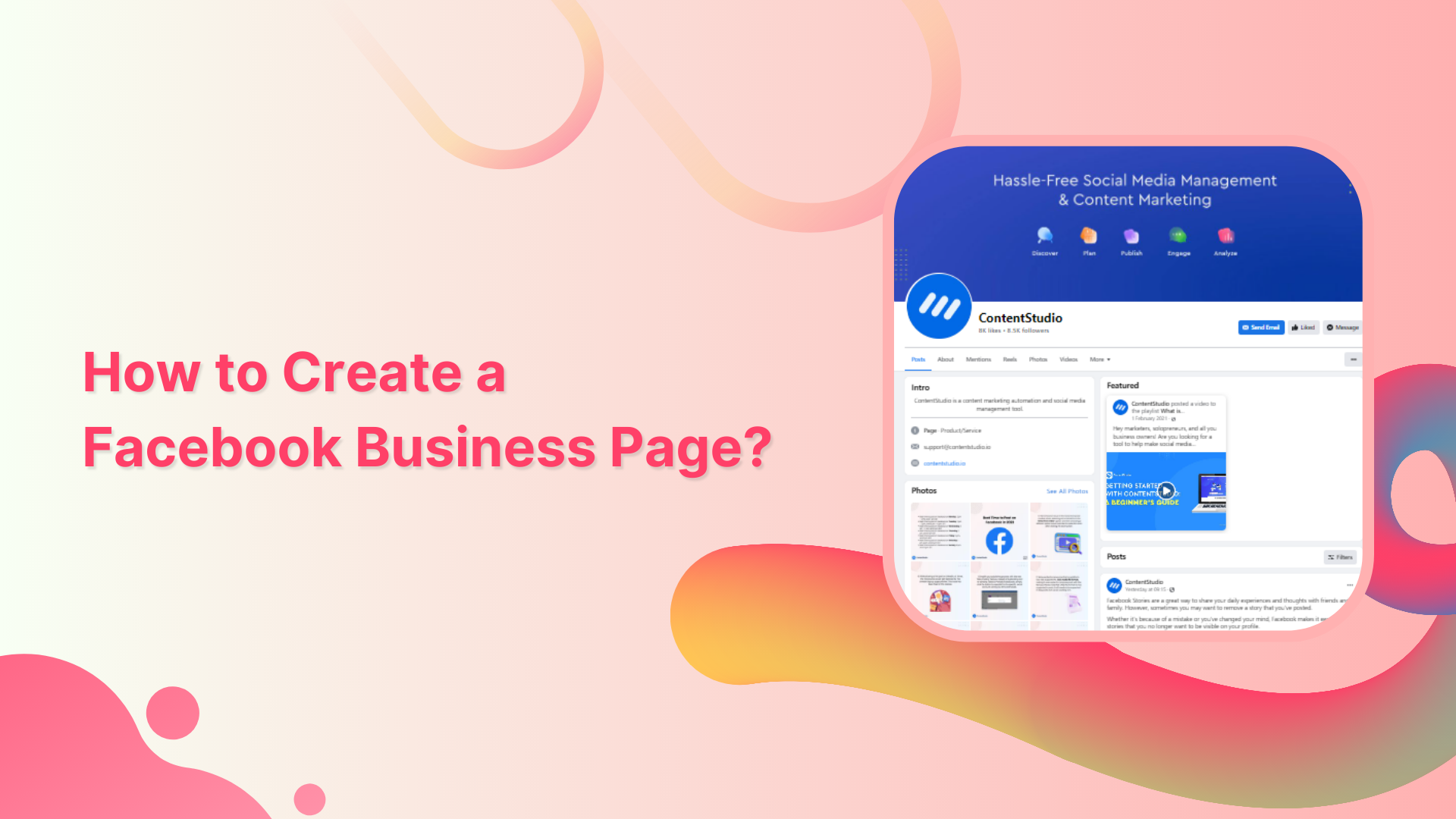 how to create a Facebook business page