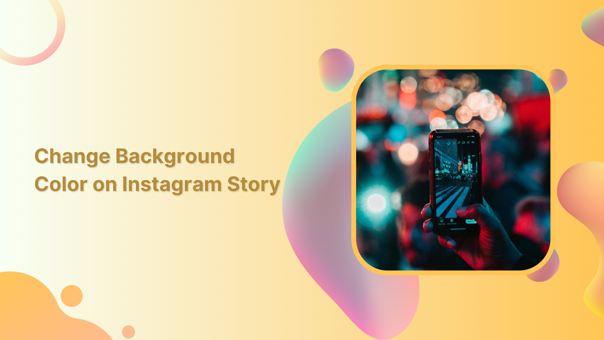 How to change Background color of Instagram story