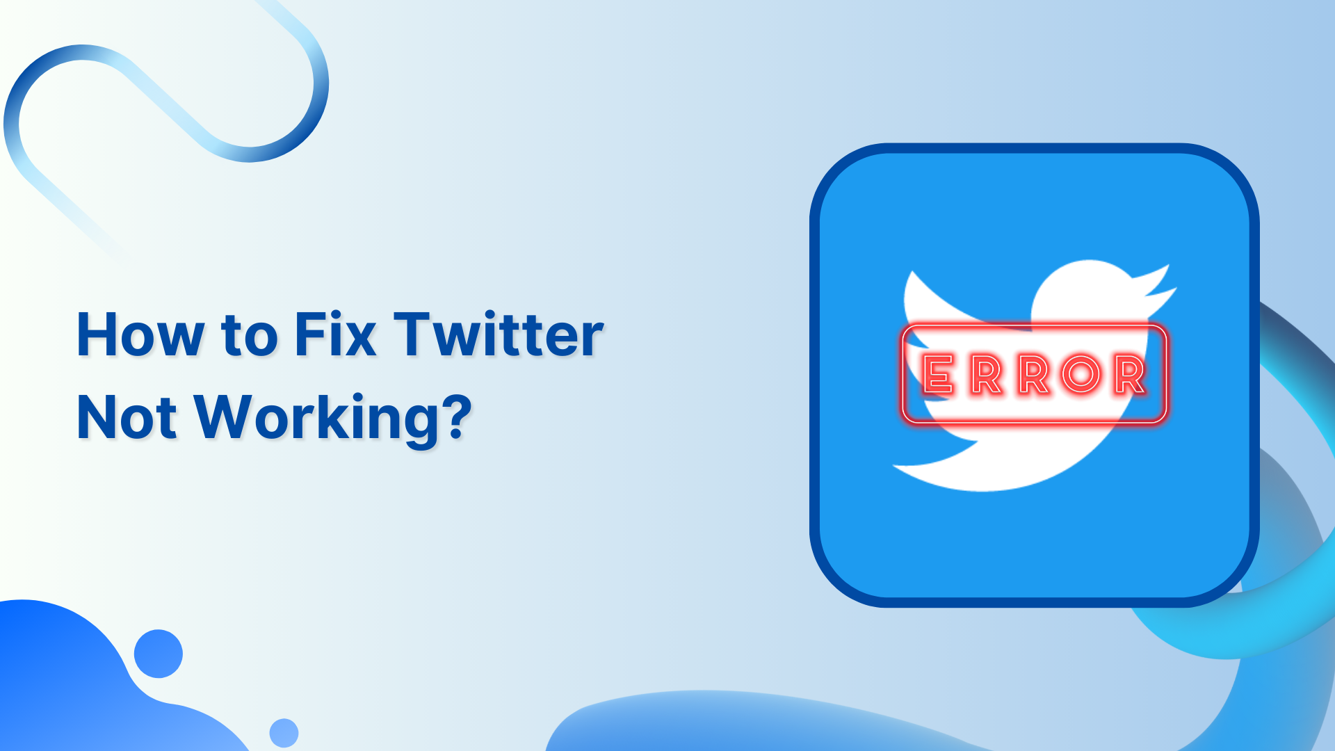Fix Twitter not Working Problem