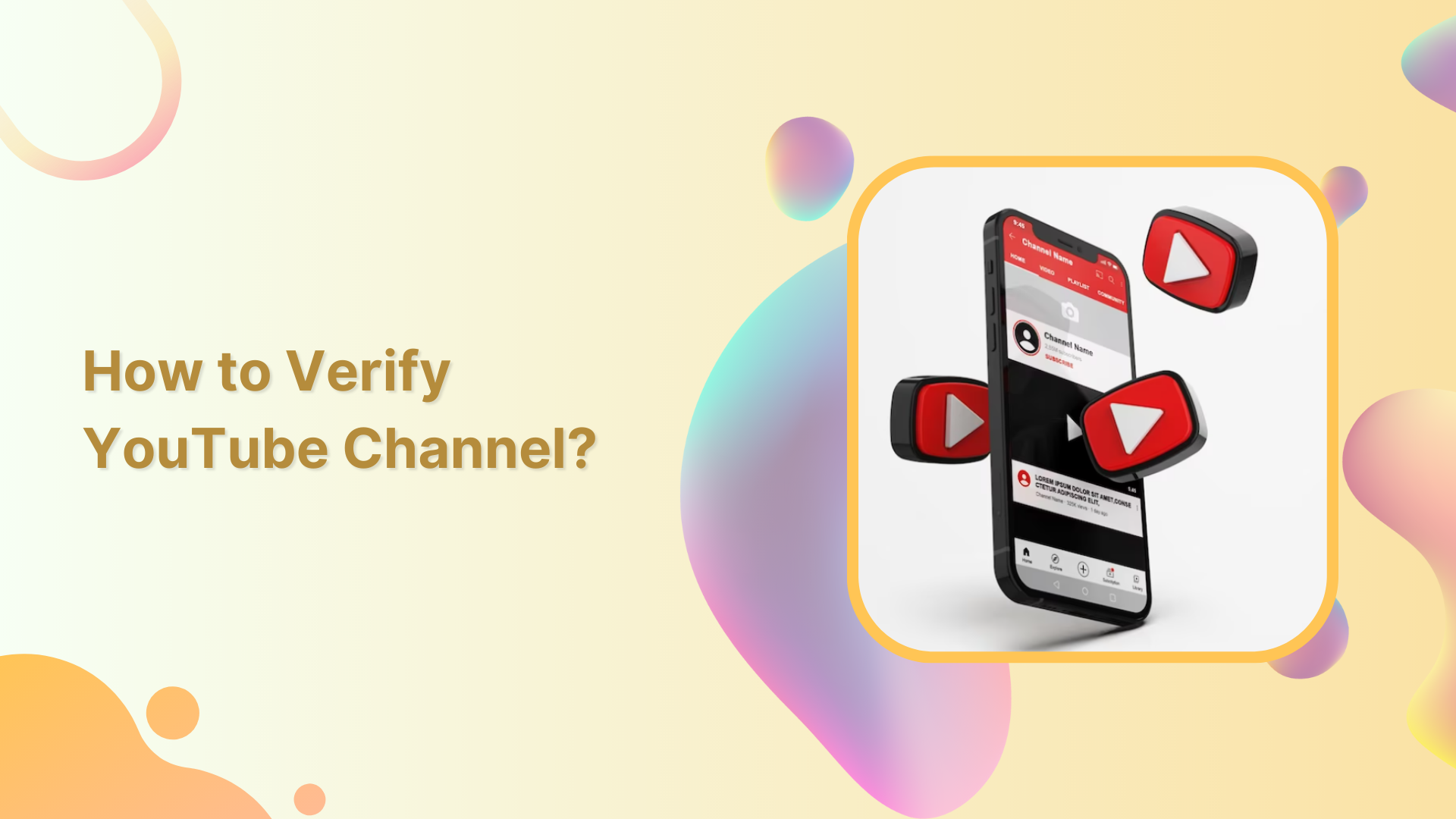 How to verify YouTube chanel