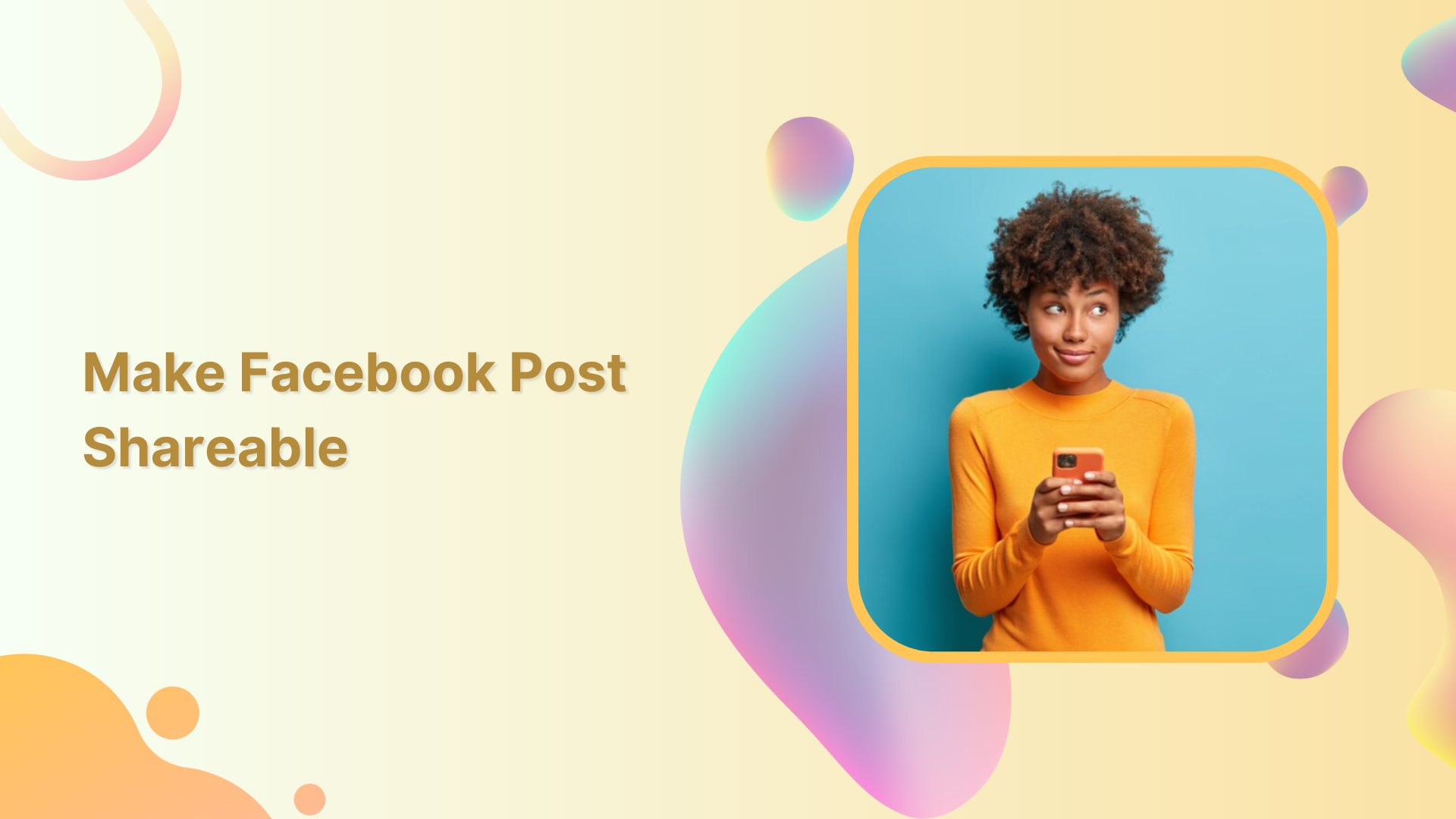 Make Facebook post sharable