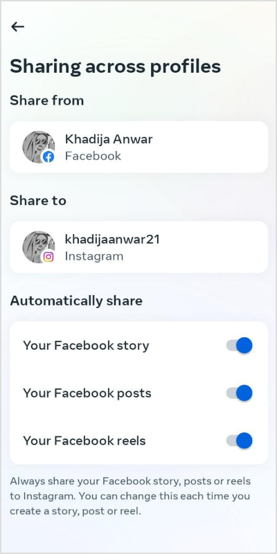 you are able to share post