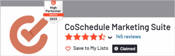 coschedule g2 rating