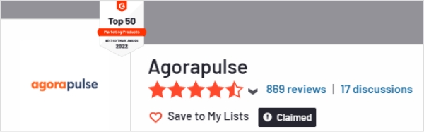 agorapulse g2 rating