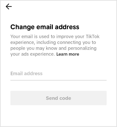 enter code to confirm new email