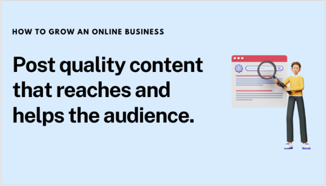Publish high-quality content on the blog