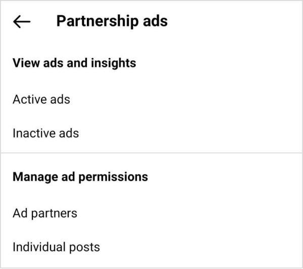 Partnership ads