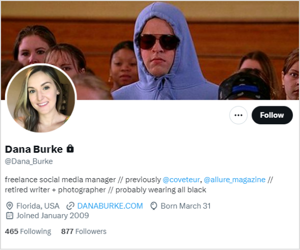 Dana Burke freelance social media manager