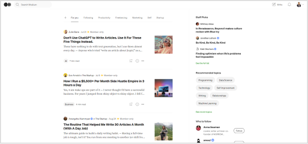 Publish articles on Medium and Vocal