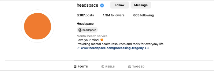 headspace instagram community