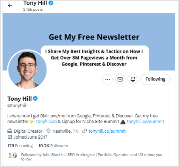 Tony hill - Strategic approach 