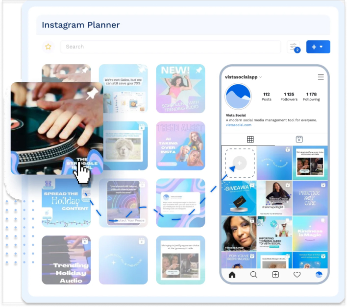 vista social instagram planner