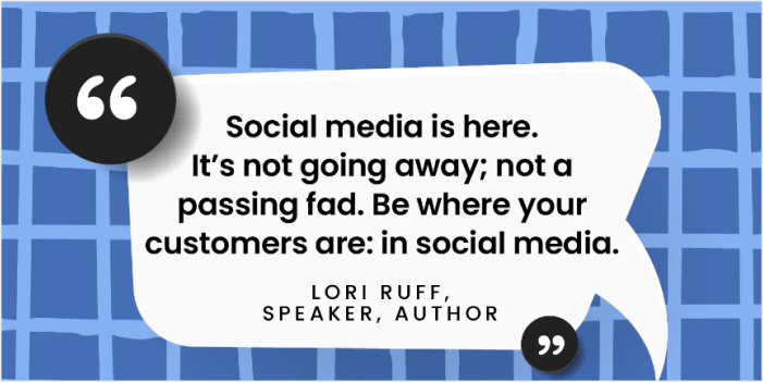 Quote about social media by Lori Ruff