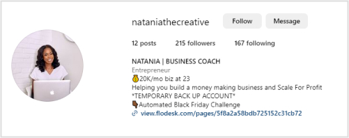 optimize instagram bio