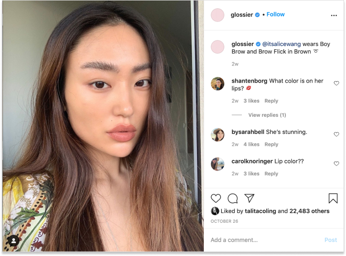 glossier collab
