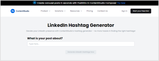 linkedin hashtag generator
