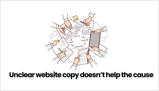 Writing an unclear website copy